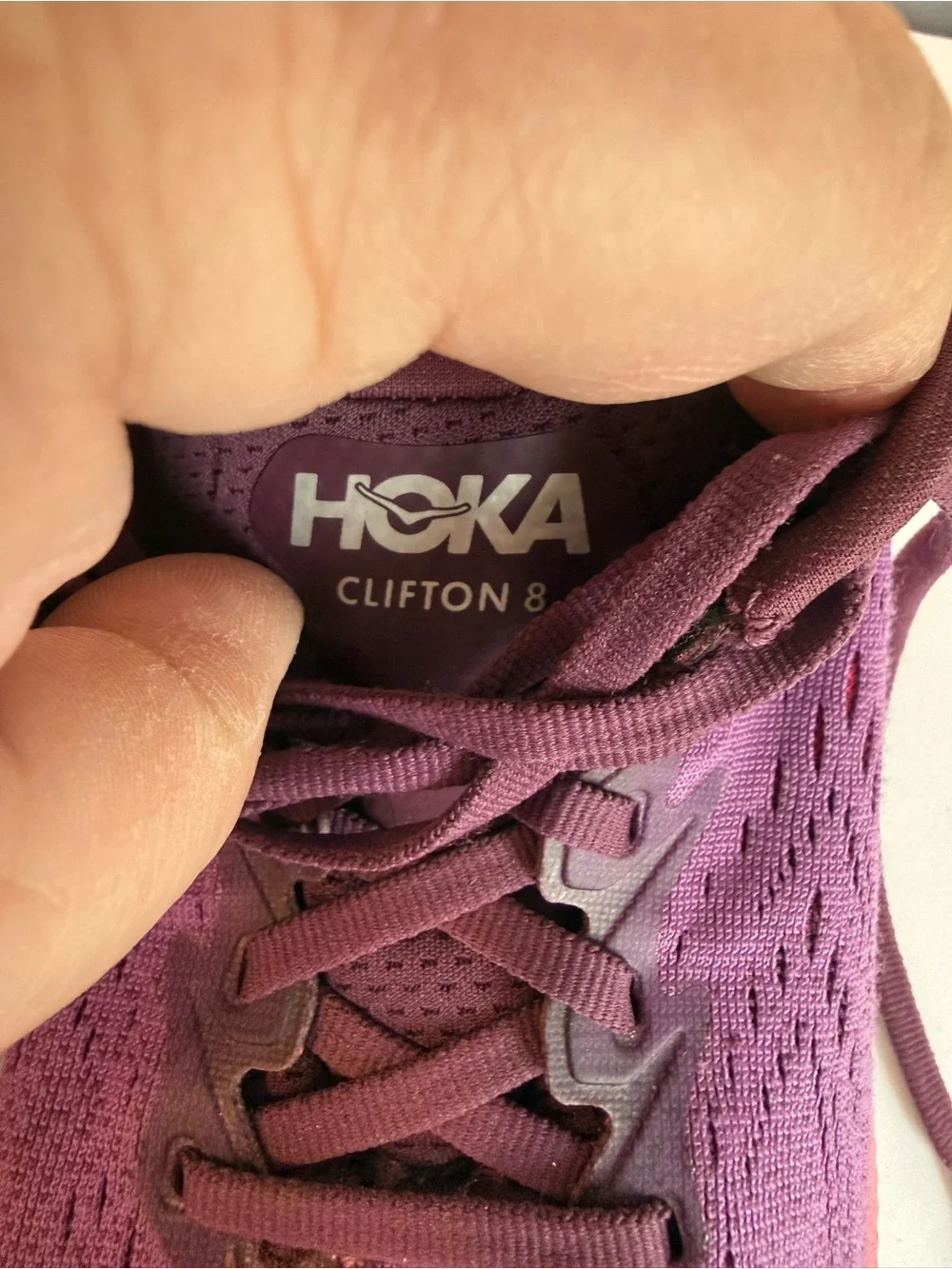 HOKA One One Clifton 8 Wide Women’s 7D Purple Pink Running Shoes Sneakers